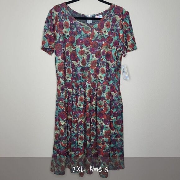LuLaRoe Amelia 2XL Floral NEW - Picture 1 of 4